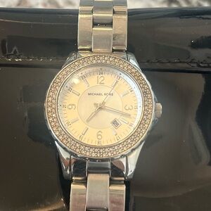 Michael Kors Silver and Gold-Tone Watch